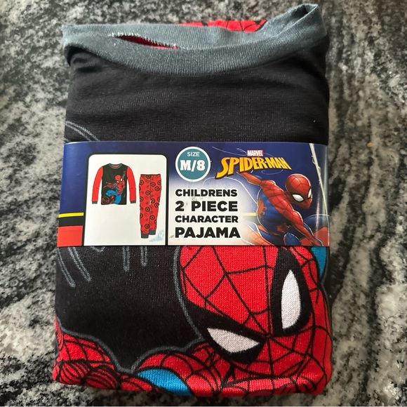 New Marvel Spider-Man Boys' Long Sleeve Pajama Set 2-Piece Size Medium (8) Soft - Picture 1 of 6